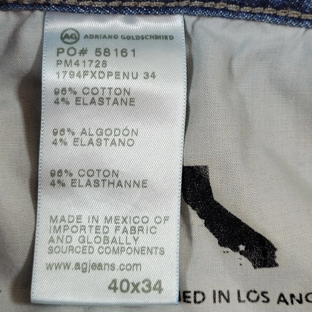 AG Adriano Goldschmied Men's Jeans Denim‎ 360 Everett Slim Straight Size 40x34